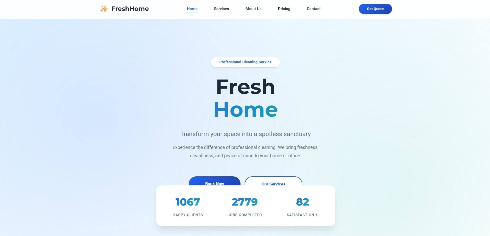 FreshHome Cleaning Preview